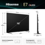 Hisense 98E7Q Fernseher, 98 Zoll, 2480 Mm, 4K UHD QLED, Smart TV, 144Hz Game Mode PRO, AI 4K Upscaler, Smoothmotion, Lichtsensor, Colour, Dolby Vision Atmos, Sprachsteuerung, EZPlay – Bild 2