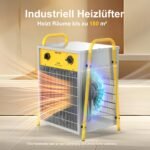 DAHTEC 22 kW Elektro Heizlüfter Große Räume mit Thermostat & 3 Heizstufen – Bild 2