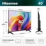 Hisense 40E4DS Fernseher 40 Zoll, 4K FHD Smart TV, Hi-View AI Engine, 60Hz Game Mode, Natural Colour Enhancer, Dolby Audio – Bild 2