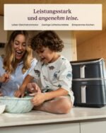 COSORI Turbo Tower Pro Smart Airfryer, 10,8L Keramikbeschichtung Heißluftfritteuse, DualBlaze-Technologie und WLAN-Steuerung, Silbergrau, Grau Silber – Bild 7