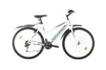 Multibrand PROBIKE 6th Sense 26 Zoll Mountainbike ALU Rahmen 18 Gang, Mädchen-Fahhrad & Damen-Fahhrad geeignet ab 155 cm - 175 cm (Weiß Blau Aluminium)