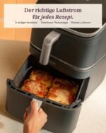 COSORI Turbo Tower Pro Smart Airfryer, 10,8L Keramikbeschichtung Heißluftfritteuse, DualBlaze-Technologie und WLAN-Steuerung, Silbergrau, Grau Silber – Bild 4