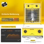 DAHTEC 22 kW Elektro Heizlüfter Große Räume mit Thermostat & 3 Heizstufen – Bild 3