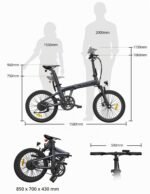 A Dece Oasis ADO E-Bike Air 20S E-Fahrrad Faltbar, klapprad Riemenantrieb,Citybike, 1 Gang, Hintermotor, 250W, 25KM/H,ebike Damen/Herren,StVZO (Blau) – Bild 5