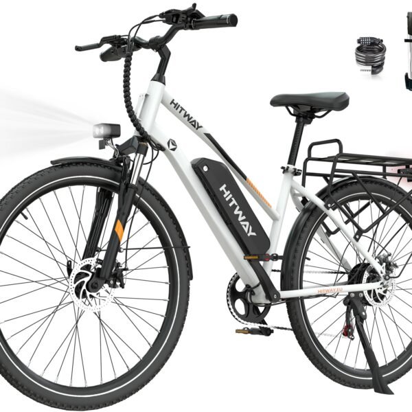 HITWAY 28" E-Bike, Elektrofahrrad Trekkingrad mit 36V 13Ah Akku, bis zu 100 km Reichweite, 250W Motor, 7-Gang, Pedelec Citybike für Damen und Herren