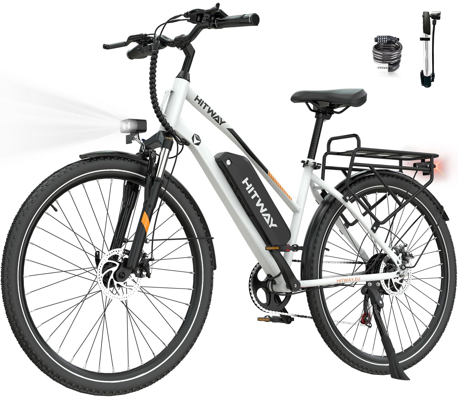 71xT5xRgl1L HITWAY 28" E-Bike, Elektrofahrrad Trekkingrad mit 36V 13Ah Akku, bis zu 100 km Reichweite, 250W Motor, 7-Gang, Pedelec Citybike für Damen und Herren – Bild 1