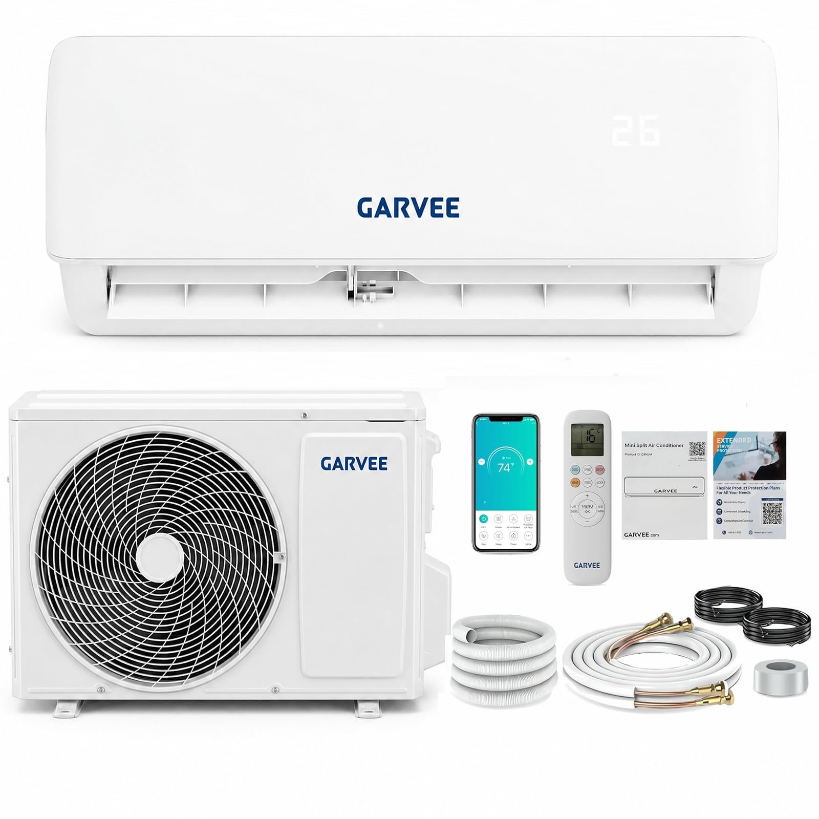 71z3EJuMMbL Energieeffiziente Split-Klimaanlage 9000 BTU (2,7 kW), Inverter-Technologie Kühlen & Heizen A++, Sehr leise R32 Wandmontage WiFi & App Steuerung Timer Für Räume bis 80 – Bild 1
