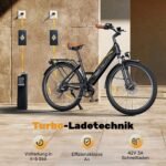 Finbike Elektrofahrrad mit Abnehmbarer 36V 13Ah Akku Bis zu 90KM, 26 Zoll E Bike mit 7 Gang Getriebe für Herren Damen Pendler Reisen Übung,60N.m 250W Motor Elektro Fahrrad mit LCD-Display – Bild 4