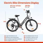 GaleRun E-Bike Hydraulikbremsen26''für Erwachsene 7Gang Städtische Pendler – Bild 7