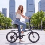 LSBIKE 20 Zoll Klappfahrrad, 7-Gang Shimano Schaltung Klappbares Fahrräder, Leichtbau-Rahmen Folding City Bike mit 20" Alufelgen, Faltbares Sport Fahrrad mit V-Bremse, Einfach zu Transportieren (Grau) – Bild 9