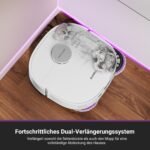 EUREKA J15 Max Ultra Saugroboter mit Wischfunktion, Extensible Seitenbürste & Wischarm, 22000Pa Saug Wischroboter mit Selbstreinigung, 80℃ Heißwasserreinigung, IntelliView 2,0, Anti-Wickel – Bild 2
