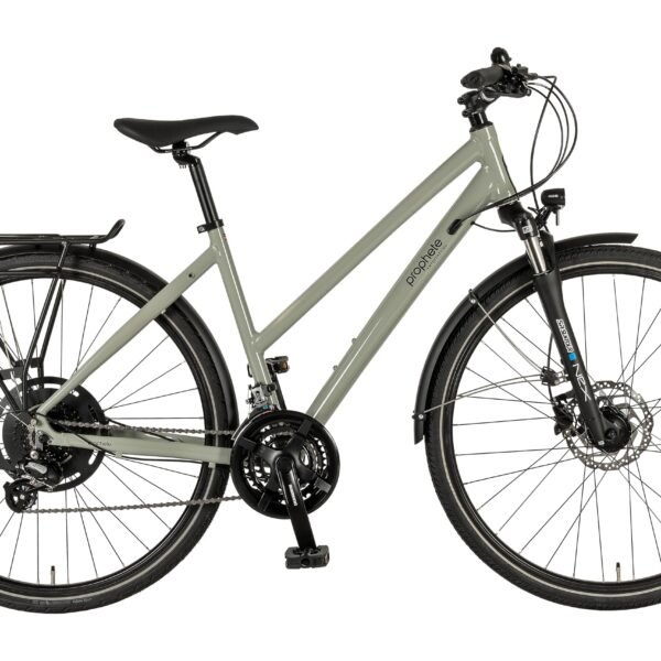 Prophete ENTDECKER 500 28 Zoll Trekkingbike mit Altus 24 Gang Kettenschaltung hydraulischen MT200 Scheibenbremsen 40 Lux LED Beleuchtung Alu 48 cm