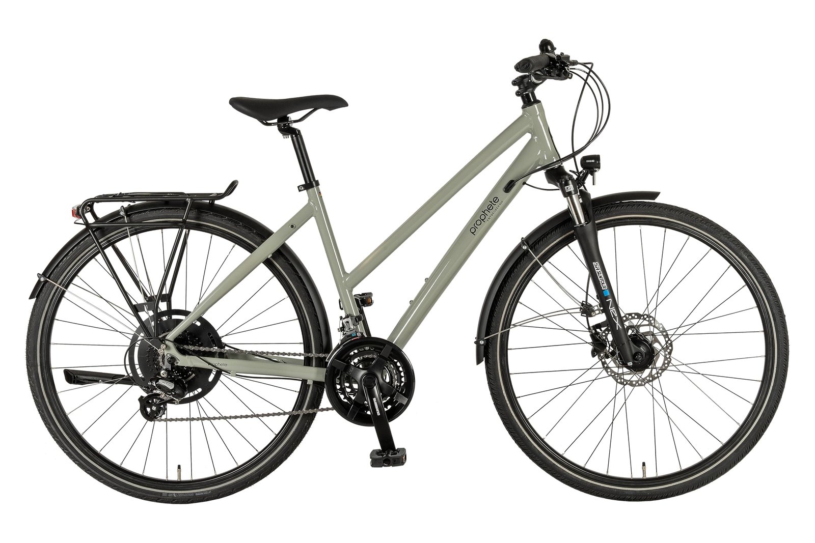 813+xioosNL Prophete ENTDECKER 500 28 Zoll Trekkingbike mit Altus 24 Gang Kettenschaltung hydraulischen MT200 Scheibenbremsen 40 Lux LED Beleuchtung Alu 48 cm – Bild 1