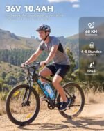 ANCHEER BIKFUN E Bike, 27,5" Trekkingrad E-Bike Herren Damen mit Abnehmbarer 36V 10.4Ah Akku, 250W Motor, 100km Reichweite, Elektrofahrrad mit 7-Gang, Pedelec E-Mountainbike für Erwachsene (Blau) – Bild 2