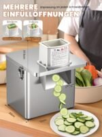NEWTRY Elektrische Gemüseschneider 4-in-1 250W 200kg/h Gastro Edelstahl – Bild 5