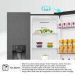 Hisense RS5P528STFE Side-by-Side mit Eis-, Crushed- und Wasserspender/ 528L/ Wassertank/ConnectLife/Supercool/Big Box/Flat Duct/XXL Türfach/BxHxT: 91,1×178,6×61,5cm/ Schwarz [Energieklasse E] – Bild 6