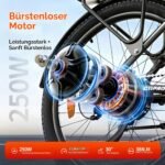 GaleRun E-Bike Hydraulikbremsen26''für Erwachsene 7Gang Städtische Pendler – Bild 4