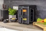 CHEF CUISINE Air Fryer Dual Zone 9L | Heißluftfritteuse mit 2 unabhängigen Schubladen, Touch-Bedienfeld & 12 Programmen | Fettarmes Garen, Grillen, Backen & Dörren | energieeffizient – Bild 5