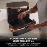 Ninja Foodi FlexDrawer Heißluftfritteuse, 10,4 L, Dual Zone, Schwarz/Kupfer – Bild 4