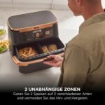 Ninja Foodi FlexDrawer Heißluftfritteuse, 10,4 L, Dual Zone, Schwarz/Kupfer – Bild 6