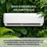Thaookte Split Klimaanlage 9000 BTU，Split Kältegerät mit Heizen, R32 Kühlen, Entfeuchten und Lüften, Klimaanlage Wandmontage bis 110㎡, Ultraleise, Fernbedienung & APP, 24h-Timer[Energieklasse A++] – Bild 3