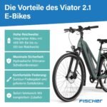 Fischer E-Bike Trekking VIATOR 2.1 Active, Elektrofahrrad für Damen und Herren, RH 50, 459Wh, Heckmotor 50Nm, 48V – Bild 7