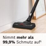 Bosch Akku-Staubsauger Unlimited Gen2 Serie 8 BSS825ALL, beutellos, bis 45 Min Laufzeit, austauschbarer Akku, Schnellladegerät, Hartboden-Softdüse mit LED, XXL-Polsterdüse, Fugendüse, weiß – Bild 4