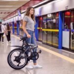 LSBIKE 20 Zoll Klappfahrrad, 7-Gang Shimano Schaltung Klappbares Fahrräder, Leichtbau-Rahmen Folding City Bike mit 20" Alufelgen, Faltbares Sport Fahrrad mit V-Bremse, Einfach zu Transportieren (Grau) – Bild 8