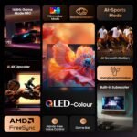 Hisense 98E7Q Fernseher, 98 Zoll, 2480 Mm, 4K UHD QLED, Smart TV, 144Hz Game Mode PRO, AI 4K Upscaler, Smoothmotion, Lichtsensor, Colour, Dolby Vision Atmos, Sprachsteuerung, EZPlay – Bild 3
