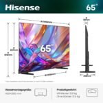 Hisense 65E7DS Fernseher 65 Zoll, 4K UHD QLED, Smart TV, Hi View AI Engine, 60Hz Game Mode Plus, Dolby Vision IQ, QLED Colour, Filmmaker, Smooth Motion, Airplay, Sprachsteuerung, 2026 – Bild 2