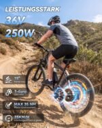ANCHEER BIKFUN E Bike, 27,5" Trekkingrad E-Bike Herren Damen mit Abnehmbarer 36V 10.4Ah Akku, 250W Motor, 100km Reichweite, Elektrofahrrad mit 7-Gang, Pedelec E-Mountainbike für Erwachsene (Blau) – Bild 3