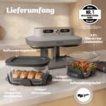 Ninja CRISPi DualZone Glas Air Fryer, Heißluftfritteuse mit 2 Körben, 8 Funktionen, zwei Gerichte gleichzeitig zubereiten, PFAS-freie Glasbehälter, Stein Gold DD103EUSD1 – Bild 9