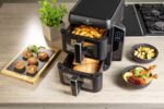 CHEF CUISINE Air Fryer Dual Zone 9L | Heißluftfritteuse mit 2 unabhängigen Schubladen, Touch-Bedienfeld & 12 Programmen | Fettarmes Garen, Grillen, Backen & Dörren | energieeffizient – Bild 6