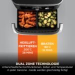Ninja Foodi FlexDrawer Heißluftfritteuse, 10,4 L, Dual Zone, Schwarz/Kupfer – Bild 7