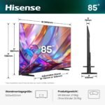 Hisense 85E7DS Fernseher 85 Zoll, 4K UHD QLED, Smart TV, Hi-View AI Engine, 60Hz Game Mode Plus, Dolby Vision IQ, HI-QLED Colour, Filmmaker Mode, AI Smooth Motion, Airplay, Sprachsteuerung[2026] – Bild 2