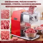 NEWTRY Kommerzielle Fleischschneider 850W 5mm Gastro Schneiden Würfeln – Bild 3