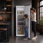 HEINNER Gefrierschrank HFF-HS240NFXE++, 240 L, Energieklasse E, Full No Frost, Inverter-Kompressor, Multi Air Flow, digitales Display, Super Freezing, 7 Gefrierfächer, LED-Licht, Inox-Look – Bild 8