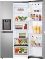LG GSLC40PYPE Side-by-Side Kühlschrank mit Gefrierfach (638 L, Energieklasse E) mit Eis- und Wasserspender, UVNano, Total No Frost, Silber – Bild 6