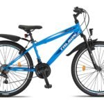 Talson 26 Zoll Mountainbike Fahrrad MIT 21-Gang Shimano, Gabelfederung & Beleuchtung Blau