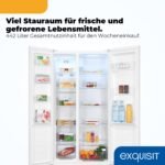 Exquisit SBS546-040D Side-by-Side Kühlschrank, 442 L, No Frost, Weiss – Bild 5