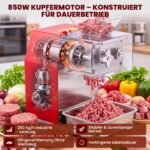 NEWTRY Kommerzielle Fleischschneider 850W 5mm Gastro Schneiden Würfeln – Bild 4