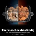 Ninja CRISPi DualZone Glas Air Fryer, Heißluftfritteuse mit 2 Körben, 8 Funktionen, zwei Gerichte gleichzeitig zubereiten, PFAS-freie Glasbehälter, Stein Gold DD103EUSD1 – Bild 13
