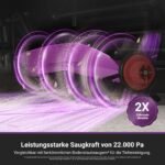 EUREKA J15 Max Ultra Saugroboter mit Wischfunktion, Extensible Seitenbürste & Wischarm, 22000Pa Saug Wischroboter mit Selbstreinigung, 80℃ Heißwasserreinigung, IntelliView 2,0, Anti-Wickel – Bild 3
