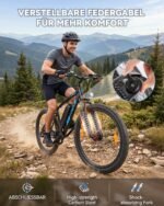 ANCHEER BIKFUN E Bike, 27,5" Trekkingrad E-Bike Herren Damen mit Abnehmbarer 36V 10.4Ah Akku, 250W Motor, 100km Reichweite, Elektrofahrrad mit 7-Gang, Pedelec E-Mountainbike für Erwachsene (Blau) – Bild 4