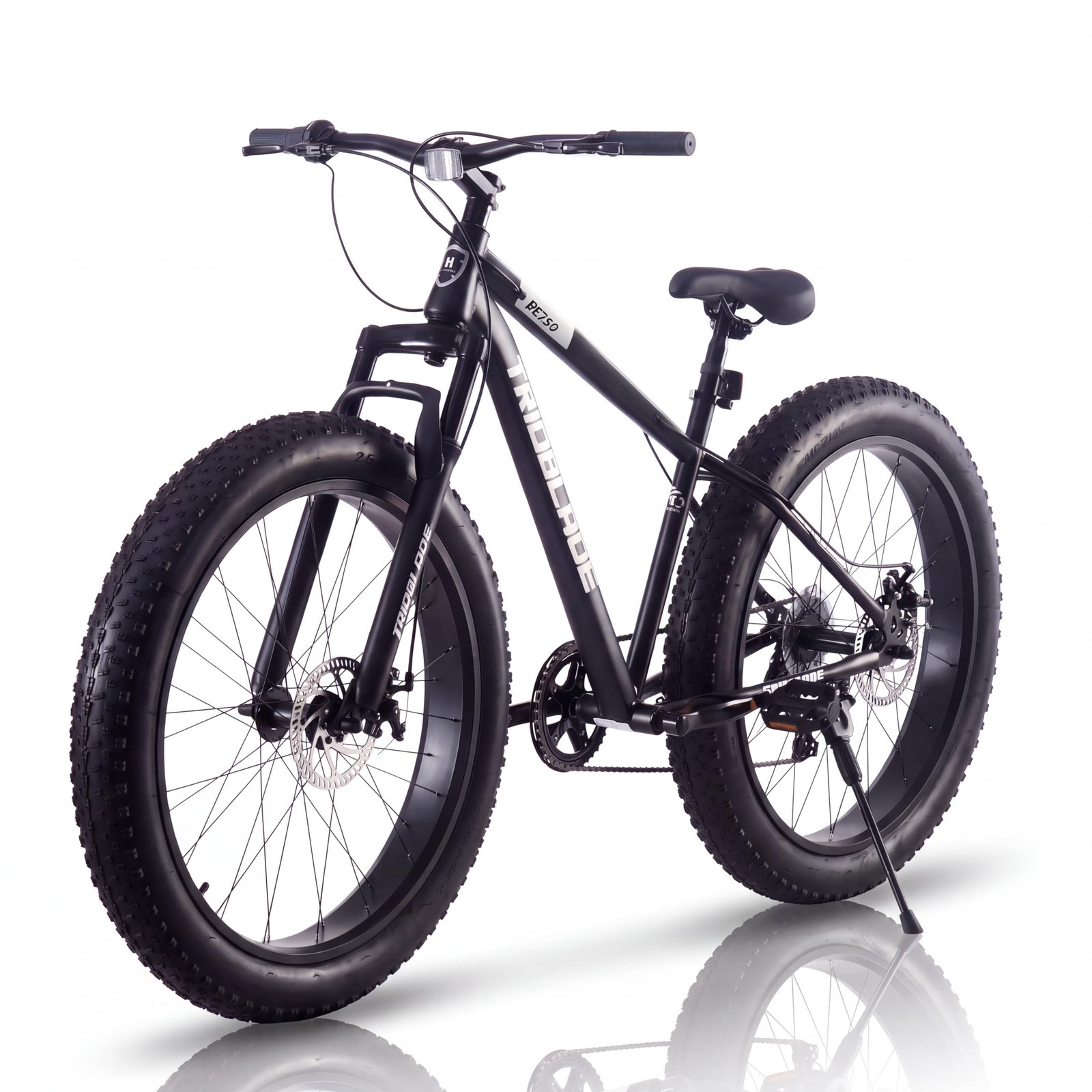 81rD96WvgWL LSBIKE 26 Zoll Erwachsene Mountainbike, Männer und Frauen 7-Gang Schaltung Antriebssystem Mountainbikes, Doppelscheibenbremsen 26*4 Zoll Dicke Reifen Fahrrad, Schwere MTB Fahrräder mit Frontfederung – Bild 1
