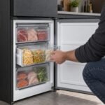 HEINNER HCNF-HM293INVDGE++ Kühl-Gefrierkombination, 293 L, 210 L Kühlteil + 83 L Gefrierteil, Total No Frost, Inverter-Kompressor, LED-Beleuchtung, reversible Türen, Energieklasse E, Grau – Bild 8