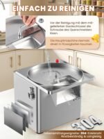 NEWTRY Elektrische Gemüseschneider 4-in-1 250W 200kg/h Gastro Edelstahl – Bild 6