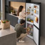 HEINNER HCNF-HM293INVDGE++ Kühl-Gefrierkombination, 293 L, 210 L Kühlteil + 83 L Gefrierteil, Total No Frost, Inverter-Kompressor, LED-Beleuchtung, reversible Türen, Energieklasse E, Grau – Bild 5