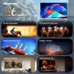 Hisense 43E6DS Fernseher 43 Zoll, 4K UHD Smart TV, Hi View AI Engine, 60Hz Game Mode Plus, Dolby Vision, 4K Upscaler, DTS Virtual, X, Smooth Motion, Airplay, Sprachsteuerung, 2026 – Bild 3