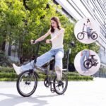 LSBIKE 20 Zoll Klappfahrrad, 7-Gang Shimano Schaltung Klappbares Fahrräder, Leichtbau-Rahmen Folding City Bike mit 20" Alufelgen, Faltbares Sport Fahrrad mit V-Bremse, Einfach zu Transportieren (Grau) – Bild 3
